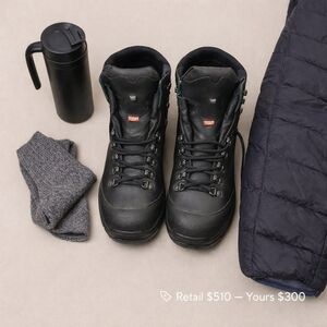 Hanwag Alaska GTX Men’s 8 Black Gore-Tex Winter Boots Gorpcore Outdoor Luxe